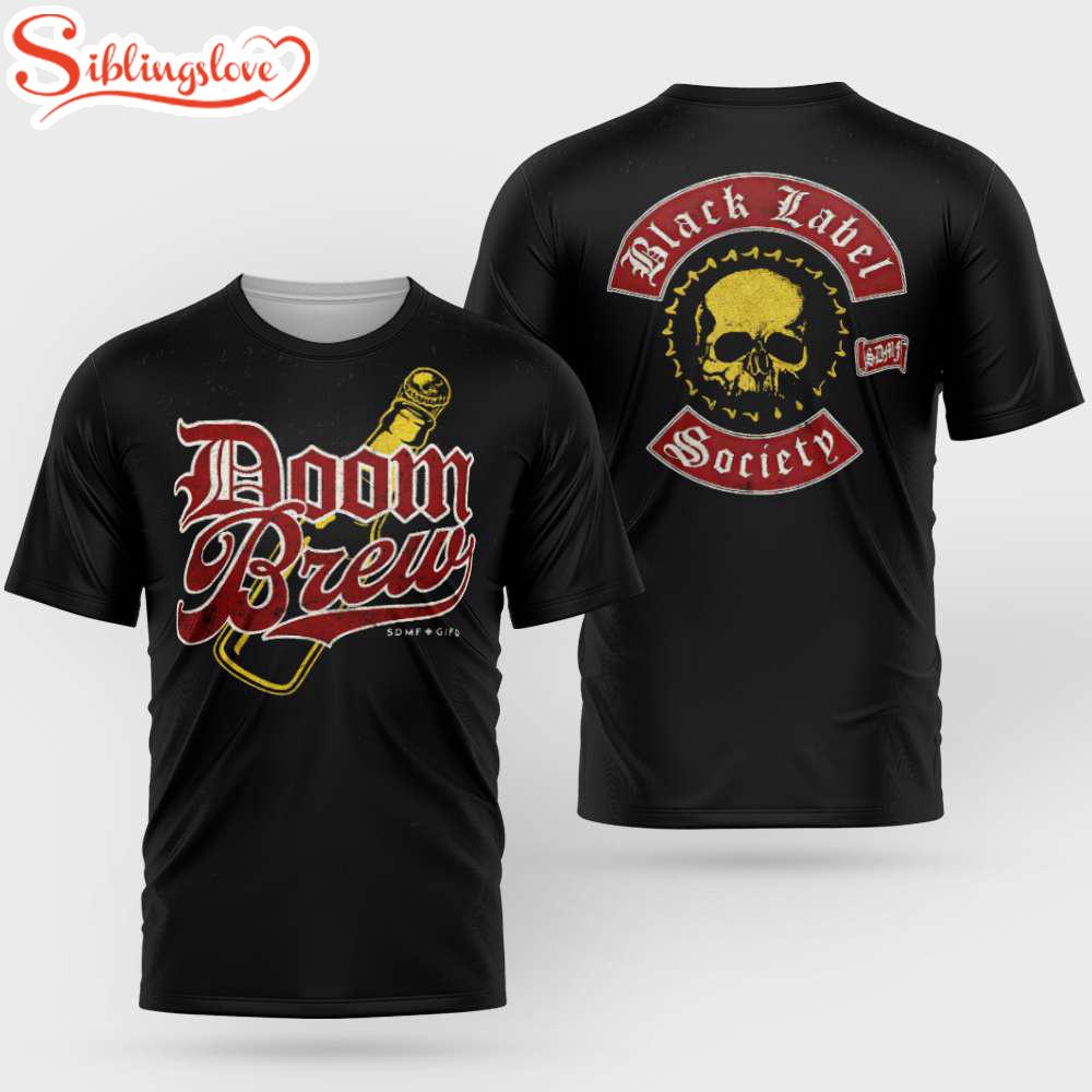 Black Label Society Doom Brew 3D T-Shirt 1 Black Label Society Doom Brew 3D T-Shirt