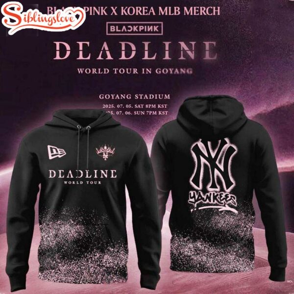 Blackpink Deadline World Tour x MLB Merch Yankees All Over Print Hoodie Shirt
