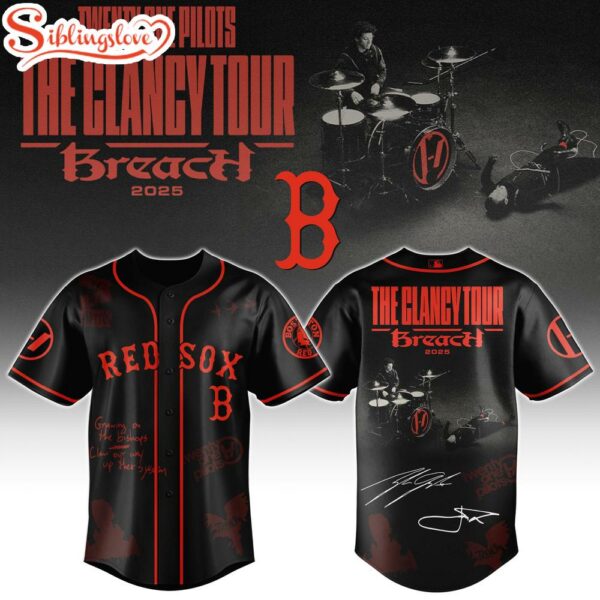 Boston Red Sox MLB x Twenty One Pilots The Clancy World Tour Baseball Jersey Shirt