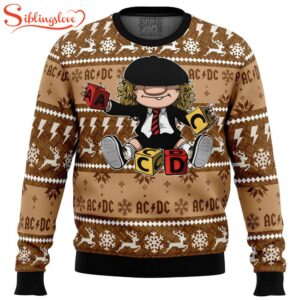 Brian Johnson ACDC Music Ugly Christmas Sweater