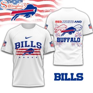 Buffalo Bills 4th Of July 3D T-Shirt For Fans