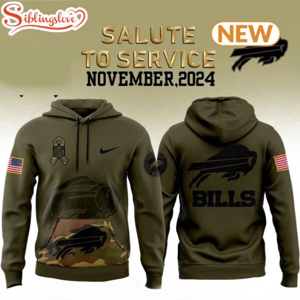 Buffalo Bills Camo Military Hoodie Shirt 3D Print