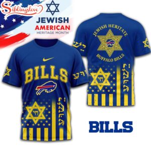 Buffalo Bills Jewish Heritage 3D T-Shirt For Fans