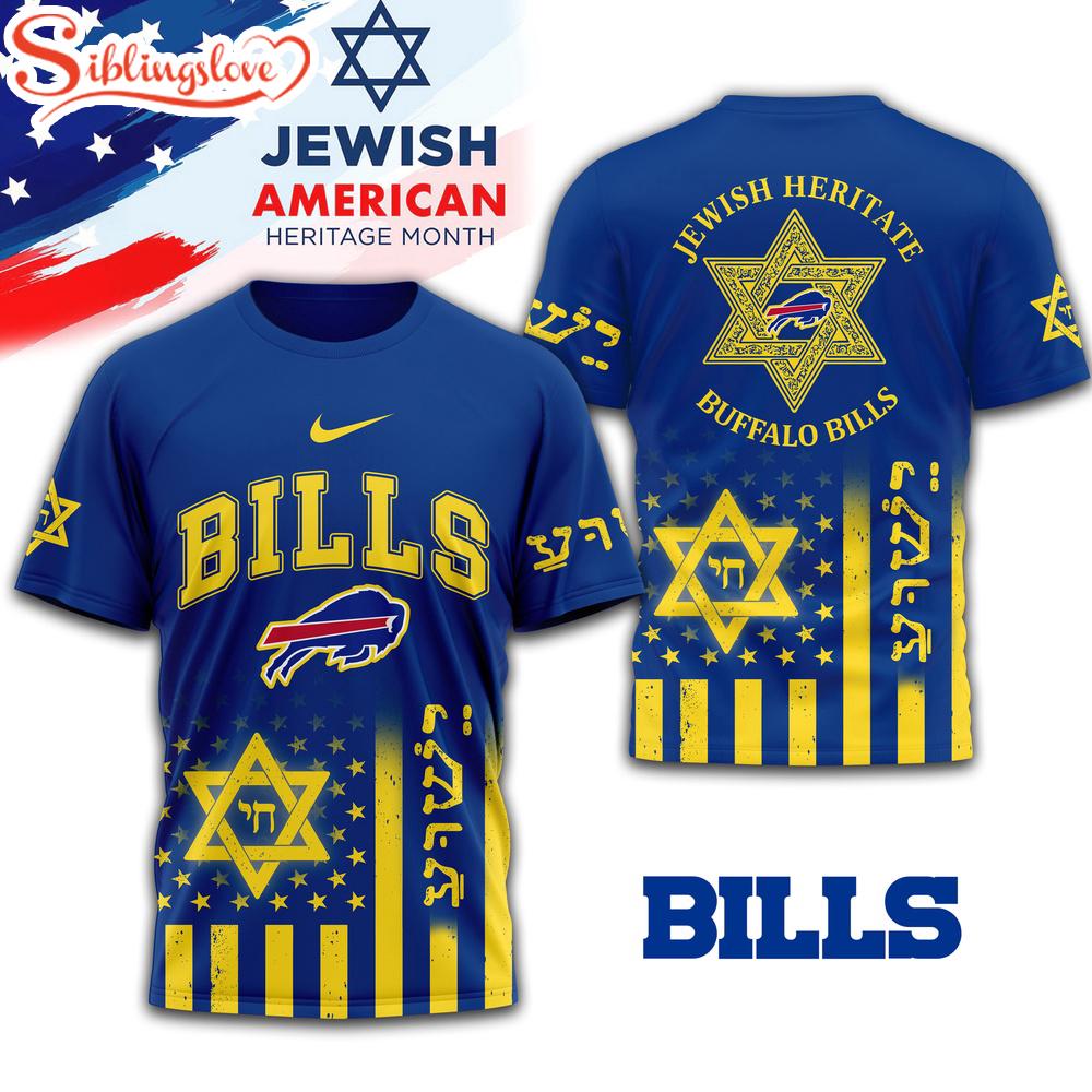 Buffalo Bills Jewish Heritage 3D T-Shirt For Fans 1 Buffalo Bills Jewish Heritage 3D T-Shirt For Fans