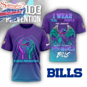 Buffalo Bills NFL National Suicide Prevention Month 3D T-Shirt