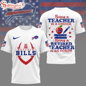 Buffalo Bills NFL Teacher Honor 3D T-Shirt