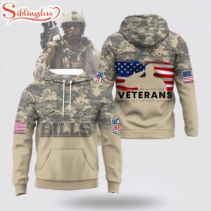 Buffalo Bills We Salute Our Veteran Thank You For Your Service 3D Shirt