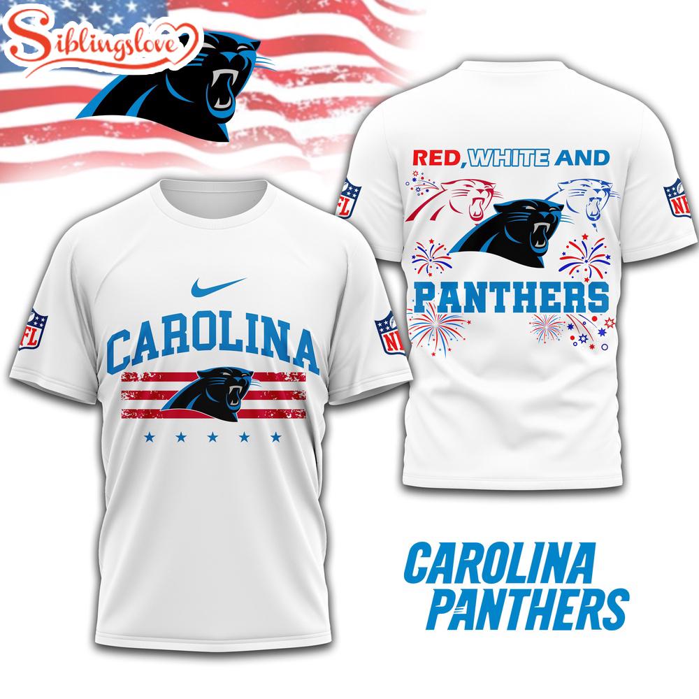 Carolina Panthers 4th Of July 3D T-Shirt For Fans 1 Carolina Panthers 4th Of July 3D T-Shirt For Fans
