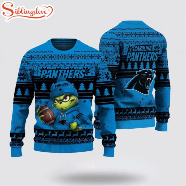 Carolina Panthers NFL The Grinch Ugly Christmas Sweater
