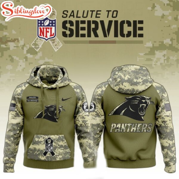Carolina Panthers Salute to Service Hoodie 3D Shirt