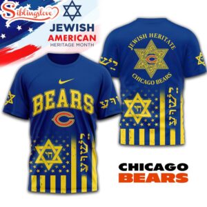 Chicago Bears Jewish Heritage 3D T-Shirt For Fans