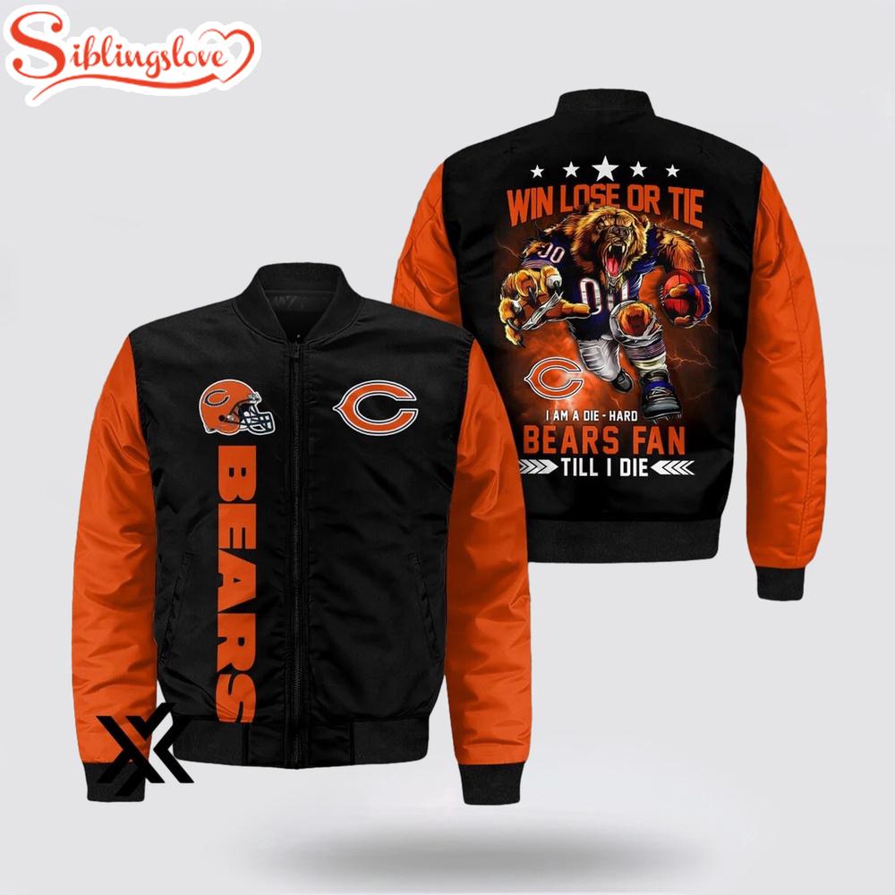 Chicago Bears Mascot Bomber Jacket For Fans Chicago Bears Mascot Bomber Jacket For Fans