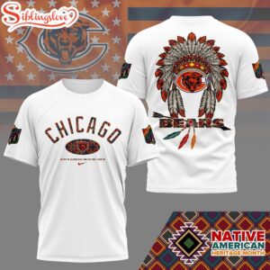 Chicago Bears Native American Heritage Month 3D T-Shirt