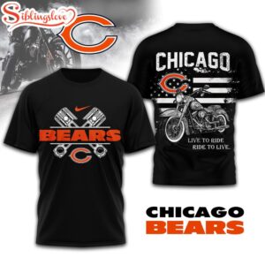 Chicago Bears NFL Biker 3D T-Shirt