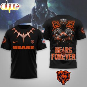 Chicago Bears NFL Black Panther 3D Shirt For Fans