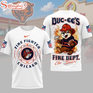 Chicago Bears NFL Firefighter Strong 3D T-Shirt For Fans