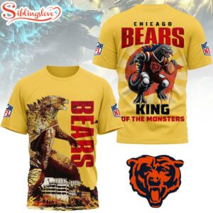 Chicago Bears NFL Godzilla King of the Monsters 3D Shirt
