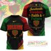 Chicago Bears NFL Juneteeth Freedom Faith And Future 3D T-Shirt