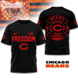 Chicago Bears NFL Opportunity Equity Freedom Justice 3D T-Shirt