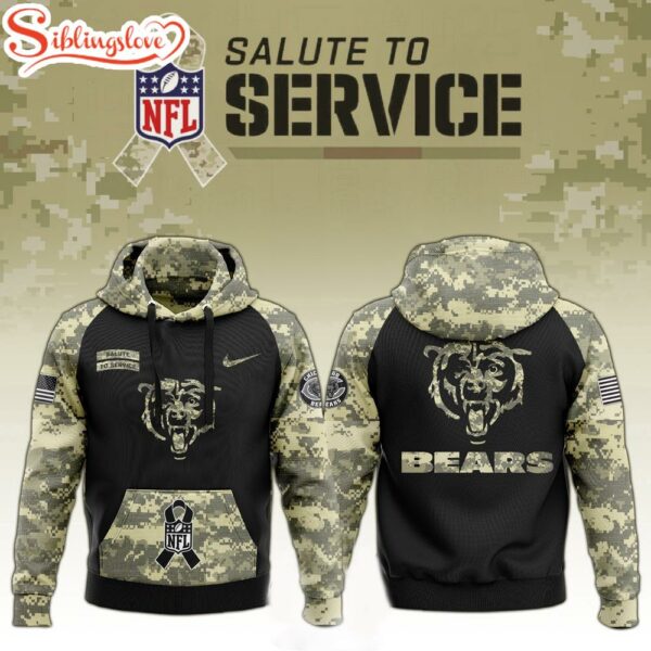 Chicago Bears Salute to Service Hoodie 3D Shirt For Fans