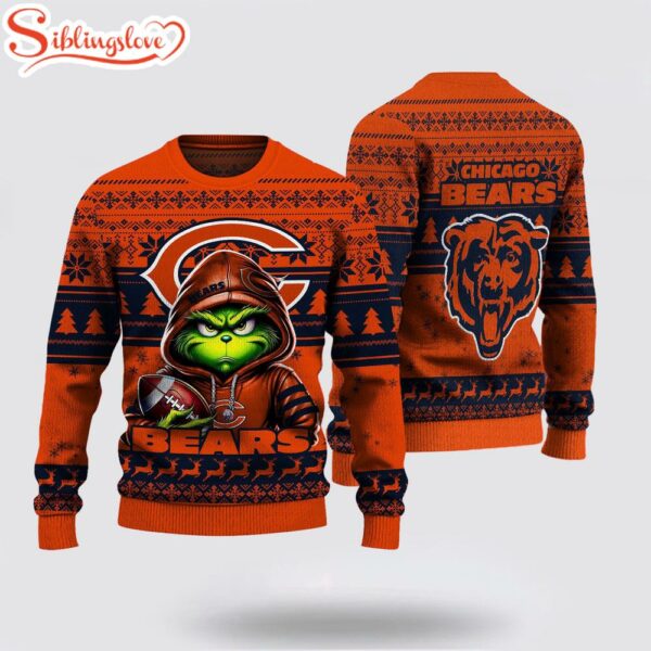 Chicago Bears The Grinch Ugly Christmas Sweater