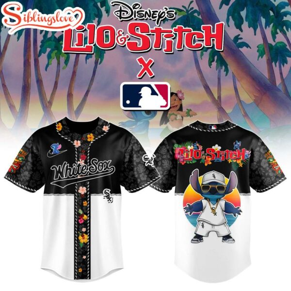 Chicago White Sox MLB x Lilo & Stitch Cute Baseball Jersey Shirt