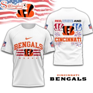 Cincinnati Bengals 4th Of July 3D T-Shirt For Fans
