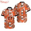 Cincinnati Bengals Coconut Leaves And Skulls Hawaiian Shirt