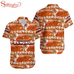 Cincinnati Bengals Coconut Trees NFL Hawaiian Shirt For Fan