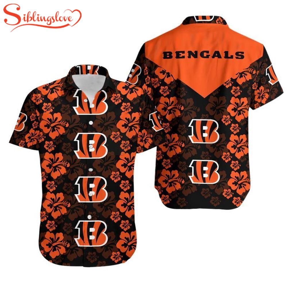 Cincinnati Bengals Flowers Hawaiian Shirt For Fans 1 Cincinnati Bengals Flowers Hawaiian Shirt For Fans