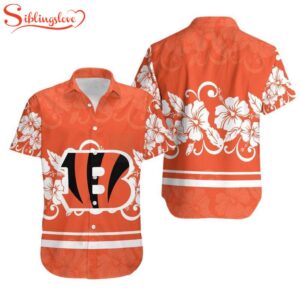 Cincinnati Bengals Hibiscus Flowers Hawaiian Shirt For Fans