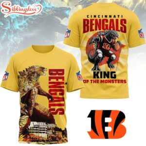 Cincinnati Bengals NFL Godzilla King of the Monsters 3D Shirt