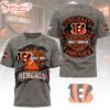 Cincinnati Bengals NFL Harley Davidson For Life 3D T-Shirt