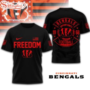 Cincinnati Bengals NFL Opportunity Equity Freedom Justice 3D T-Shirt