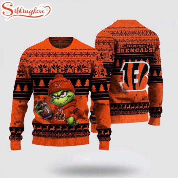 Cincinnati Bengals NFL The Grinch Ugly Christmas Sweater