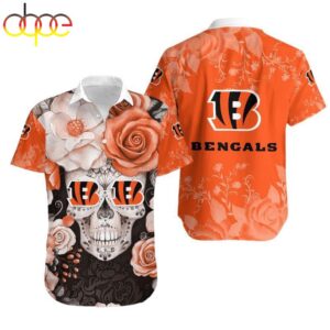 Cincinnati Bengals Skull NFL Hawaiian Shirt For Fans
