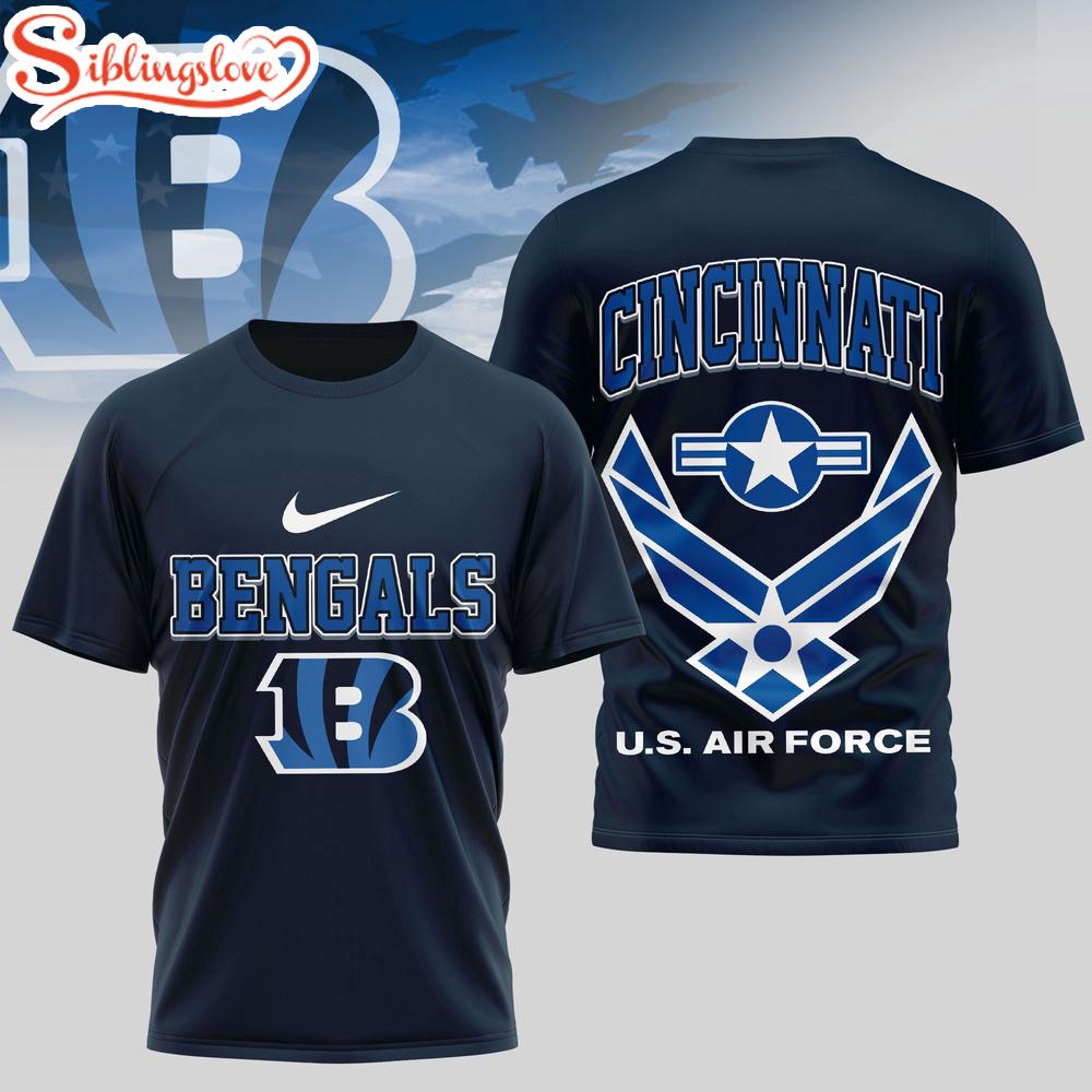 Cincinnati Bengals U.S.Air Force 3D T-Shirt 1 Cincinnati Bengals U.S.Air Force 3D T-Shirt
