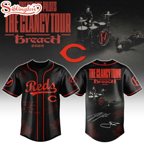 Cincinnati Reds MLB x Twenty One Pilots The Clancy World Tour Baseball Jersey Shirt