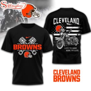 Cleveland Browns NFL Biker 3D T-Shirt