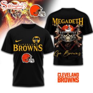 Cleveland Browns NFL Megadeth 3D T-Shirt