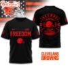 Cleveland Browns NFL Opportunity Equity Freedom Justice 3D T-Shirt