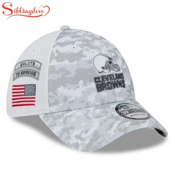 Cleveland Browns NFL Salute To Service 39THIRTY Flex Fit Baseball Cap Print