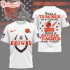 Cleveland Browns NFL Teacher Honor 3D T-Shirt