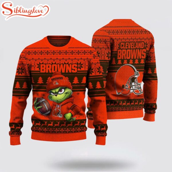 Cleveland Browns NFL The Grinch Ugly Christmas Sweater