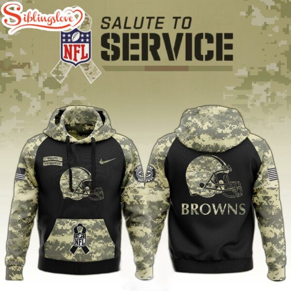 Cleveland Browns Salute to Service Hoodie 3D Shirt For Fans