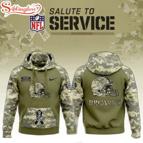 Cleveland Browns Salute to Service Hoodie 3D Shirt