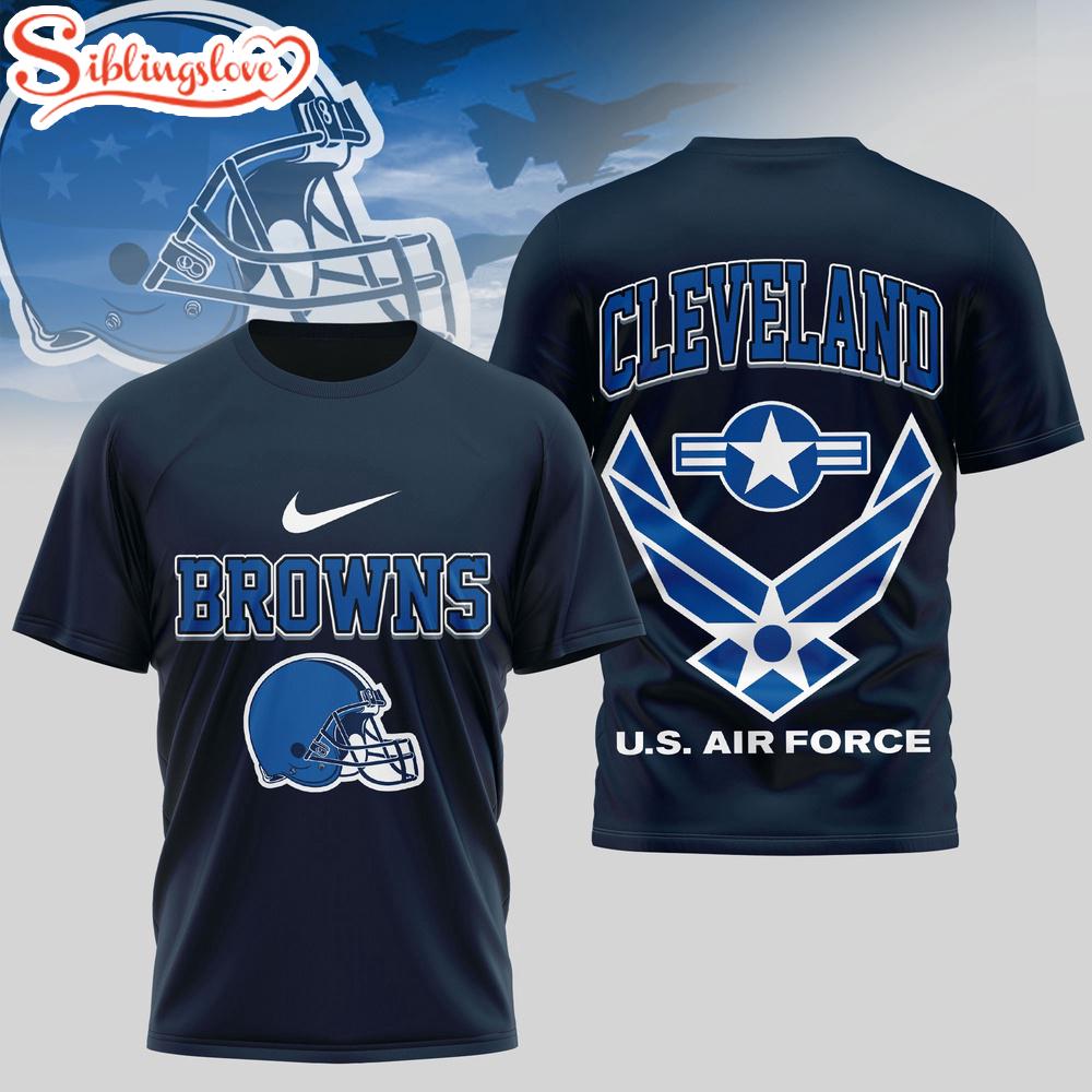 Cleveland Browns U.S.Air Force 3D T-Shirt 1 Cleveland Browns U.S.Air Force 3D T-Shirt