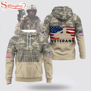 Cleveland Browns We Salute Our Veteran Thank You For Your Service 3D Shirt