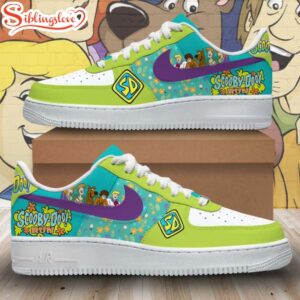 Color Team Purple Scooby-Doo Run Air Force 1 Shoes For Fans