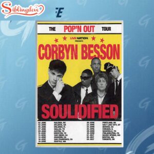 Corbyn Besson The Popn Out Tour 2026 Poster Canvas